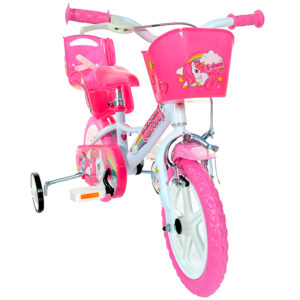 Bicicleta Unicorn Alb/Roz 12 Dino Bikes