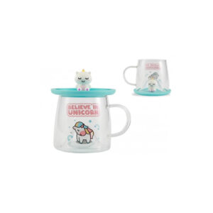Cana sticla Unicorn 300ml iTotal