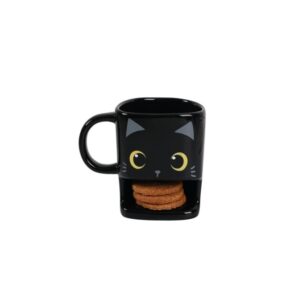 Cana ceramica cu spatiu pentru biscuiti Cat 250ml iTotal