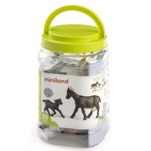 Set de 10 Figurine Animale Domestice cu puii MINILAND