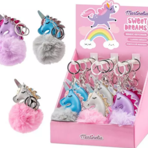 KEYCHAIN UNICORN PUFF MARTINELIA