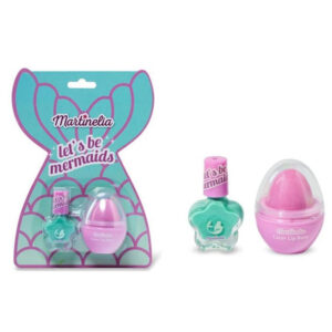 Set lac de unghii si balsam de buze Make up duo Let's Be Mermaids MARTINELIA