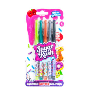 Set de pixuri cu gel parfumate din seria Sugar Rush - BRIGHT GLITTER (5 buc.)