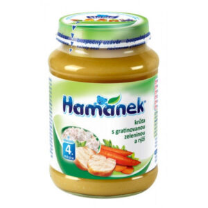 Piure din curcan,legume si orez Hamanek 190g