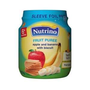 Piure NUTRINO mere, banane si biscuiti 125g (6 luni)