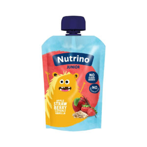 Piure cu mere,capsune,cereale si vanilie 100g NUTRINO JUNIOR