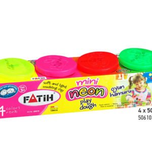 Pasta de modelat Fatih play dough 4buc mini neon 200 gr 50610