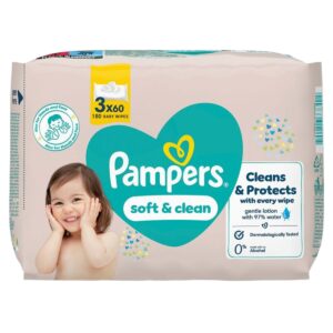 Servetele BABY SOFT&CLEAN 3X60 PAMPERS