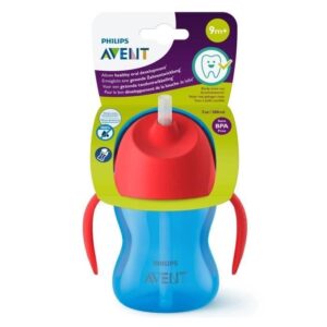 Cana cu pai flexibil Boy 200ml 9m+ Avent