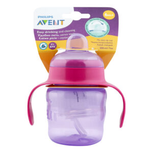 Philips Avent Cana cu tetina de formare 200ml 6m+ Girl SCF551/03
