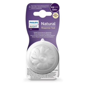 Tetina Natural Response din silicon 0m+ 2 buc debit 2 Avent