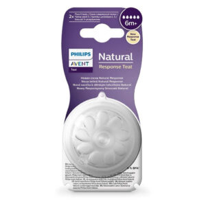 Tetina Natural Response din silicon 6m+ 2 buc debit 5 Avent