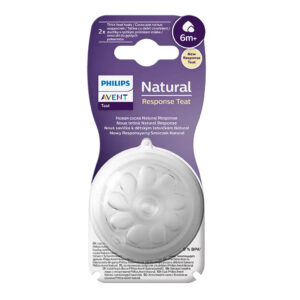 Tetina Natural Response din silicon 6m+ 2 buc debit 6 Avent
