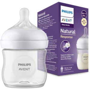 Biberon Natural Response din plastic tetina din silicon 125ml 0m+ Avent