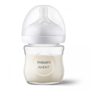 Biberon Natural Response din sticla tetina din silicon 120ml 0m+ Avent