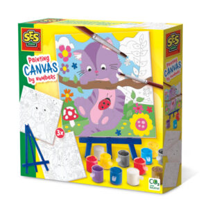 Set creativ Pictura pe numere Animale de companie (3 panze) SES