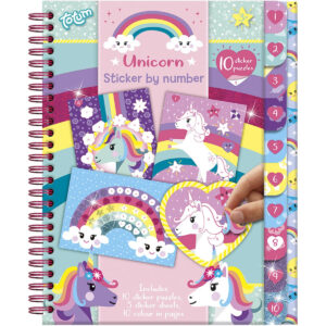 Carte de autocolante de sortare a numerelor - Unicorn TOTUM
