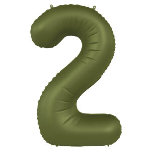 Balon Folie 86cm Cifra 2 Verde Maslin Ultra Mat Folat