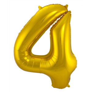 Balon Folie 86cm Auriu Cifra 4 Folat