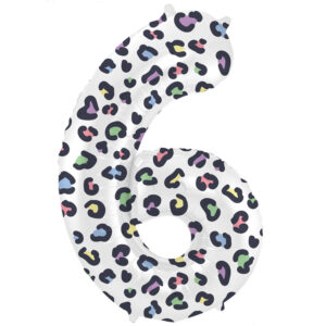 Balon Folie 86cm Bright Panther Cifra 6 Folat
