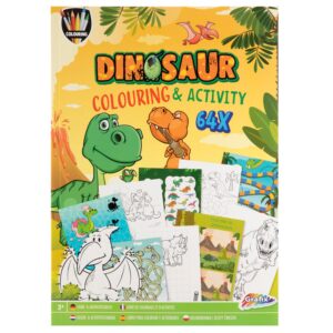 Carte de colorat si activitati A4 Dinozauri 64 file Grafix