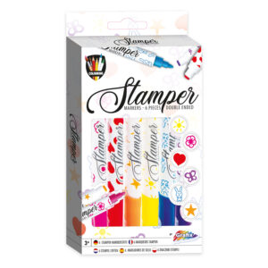 Set de carioci cu stampile - 6 culori Grafix