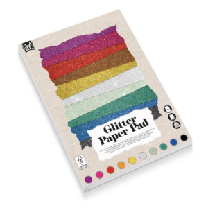 Set Hartie pentru decorarea A4 Glitter pad, 180 gsm GRAFIX
