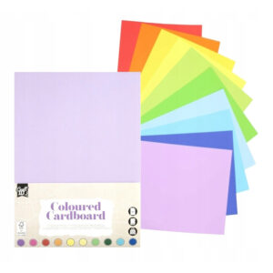 Set carton colorat A4 220 gr 10 culori GRAFIX