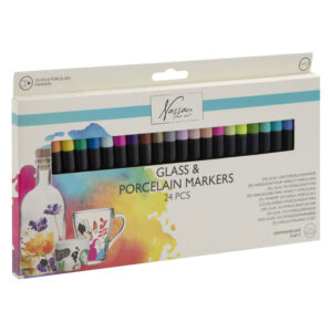 Set 24 carioci Nassau Fine Art pentru sticla sau portelan GRAFIX