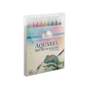 Set markere cu varf tip pensula pe baza de apa Nassau Fine Art 8 bucati/set GRAFIX