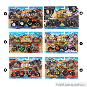 Set de 2 masini din seria Monster Trucks Hot Wheels (in asort) Mattel