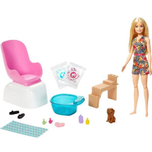 Set Spa-salon cu Barbie si catelus MATTEL