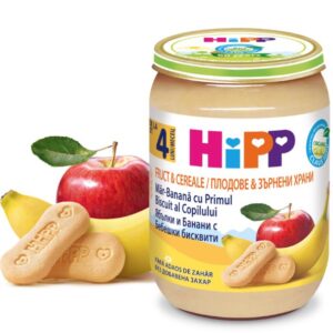 Pireu-terci, banana cu mar si biscuiti HiPP 190 G