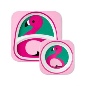 Set farfurie si Bol Zoo Flamingo SKIP HOP