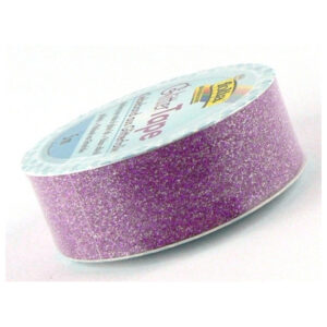 Banda adeziva decorativa cu glitter Gold 15mmx5m, roz Folia