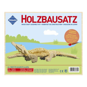 3D Puzzle din lemn Crocodil Pebaro