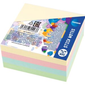 Bloc hartie notite 76x76mm. 100 foi. mix art.80443