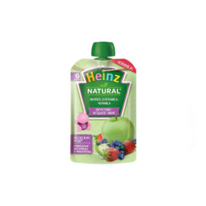 Piure fructe de padure HEINZ cu mere, capsuni si afine 90g (6 luni)