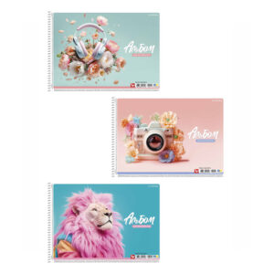 Album pentru desen A4 20 foi 120gr/m2 , cu spira,in sort, Shkolyaryk