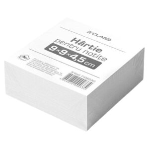 Bloc hartie notite 90x90x45mm. 100 foi. alb