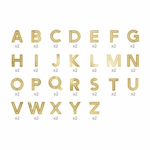 Autocolante Litere 4cm 6 foi, auriu PartyDeco