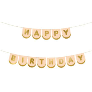 Baner Happy Birthday 15m bej PartyDeco