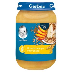 Piure de pere, mango si 3 cereale 8+luni 190гр Gerber