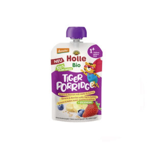 Piure Organic Tiger Porridge banane,fructe de padure,ovaz, quinoa 12 luni+ 110g Holle