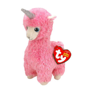 Beanie Babies LANA - Lama roz, Plus 15 cm