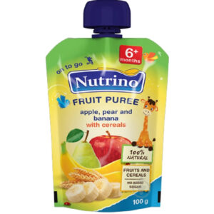 Piure NUTRINO mere, pere si banane cu cereale 100g (6 luni)
