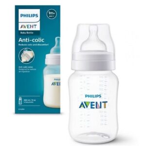 Biberon Anti-Colic din plastic tetina din silicon 260 ml 1m+ Avent